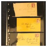 US Stamps 1850s-1860s Covers group with 3 cent Per