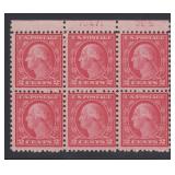 US Stamps #540 Mint NH Plate Block of 6 with inver