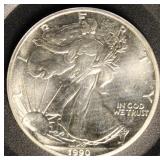 US Coins 1990 Silver Eagle, uncirculated