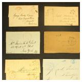 US Stampless Covers, 1820s-1840s, six covers,