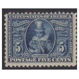 US Stamps #330 mint NH with mount damage CV $150 a