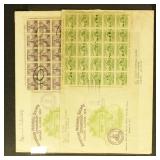 US Stamps #730-731 Full Sheets on first day covers