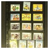 Disney Stamps Mint NH on pages, variety of issues