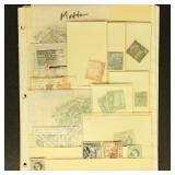 Malta Stamps mint and used stamps on stockpages an