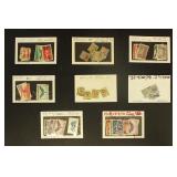 Switzerland Stamps Mint LH and Used on dealer card