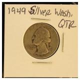 US Coins 1949, 1949 "D", Silver Washington Quarter