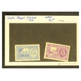 India Bhopal Stamps #O43-O44 Mint LH, CV $92