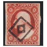 US Stamps #10A Used with Fancy Cancel, thins and a