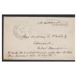 1850 USA Railway Philadelphia & Baltimore A467 RPO