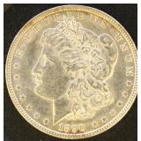 US Coins 1890 Morgan Silver Dollar, AU