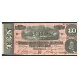 T-68 Confederate States Currency $10 CSA Civil War