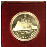 Canada Coins 1987 Silver Dollar Ship John Davis Pr