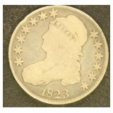 US Coins 1823 Capped Bust Half Dollar, circulated