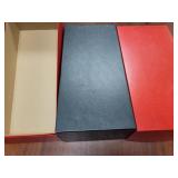 Stamp Supplies 3 Red Dealer Boxes, 15 inches long,