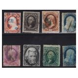 US Stamps 1850s-1870s Used Classic issues with fau