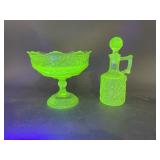 Uranium "Daisy Button" Compote & Decanter