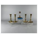 Vtg Solid Brass Candlesticks & More!