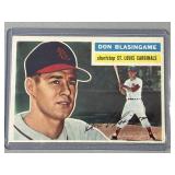 1956 Topps Baseball Card Don Blasingame 309