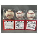 3 Signed Baseballs