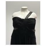 Black Formal Cross Strap Dress by Alyce: Sized 20