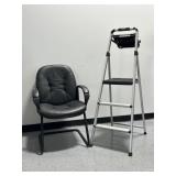 Office Chair & Rubbermaid Step Ladder