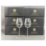 6 Pairs of Tigers Eye Infused Wine Glasses