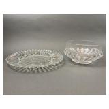 Glass Platter & Serving Bowl