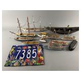 Handmade Model Boats & Hand Painted Tiles