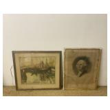 Signed Antique Pastel Drawing & More