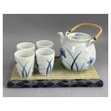 Vintage Japanese Teapot, Cups, & Mat