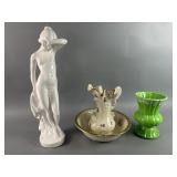 Vtg Nude Porcelain Statue & More