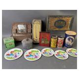 Vintage Tins & Little Red Riding Hood Plates