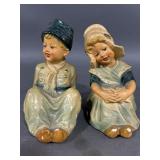 Chalkware Dutch Boy And Girl