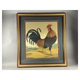 Framed Fighting Rooster Print