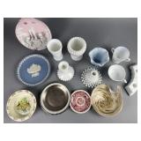 Milk Glass and Wedgewood Plates and More