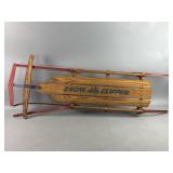 Vintage Flexible Flyer Clipper Wooden Sled