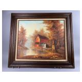 Handpainted Frame Landscape Art Signed Lioini