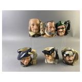 6 Royal Doulton Character Jugs