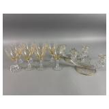 Vintage Fostoria Gold Tint Depression Glass & more