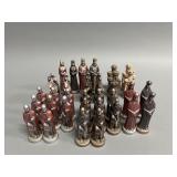 Lot of Ceramic Chess Pieces