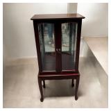 Vintage Wood & Glass Display Cabinet