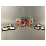 Coca-Cola Glasses & Vtg. Car Trivets