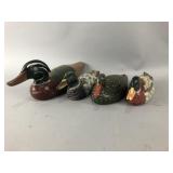 Vtg. Wooden Duck Decoys Hand Painted