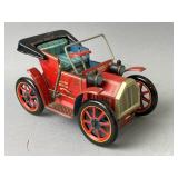 Vintage Wind Up Lever Action Tin Car