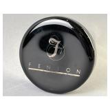 Fenton Logo Black Glass Disk Signed Scott Fenton