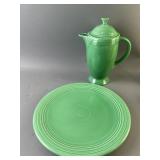 Vintage Fiestaware Coffee Pot & Platter