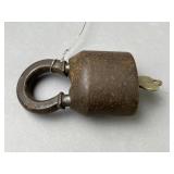 Antique Scandinavian Style Segal Padlock & Key