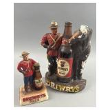 Vintage Chalkware Drewryï¿½s Beer 1940s Ad Statues