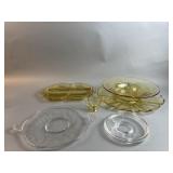 Fostoria Yellow Glassware & Etched Glass