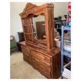 Dresser with Mirror, Approx 64in x 16in x H 80in